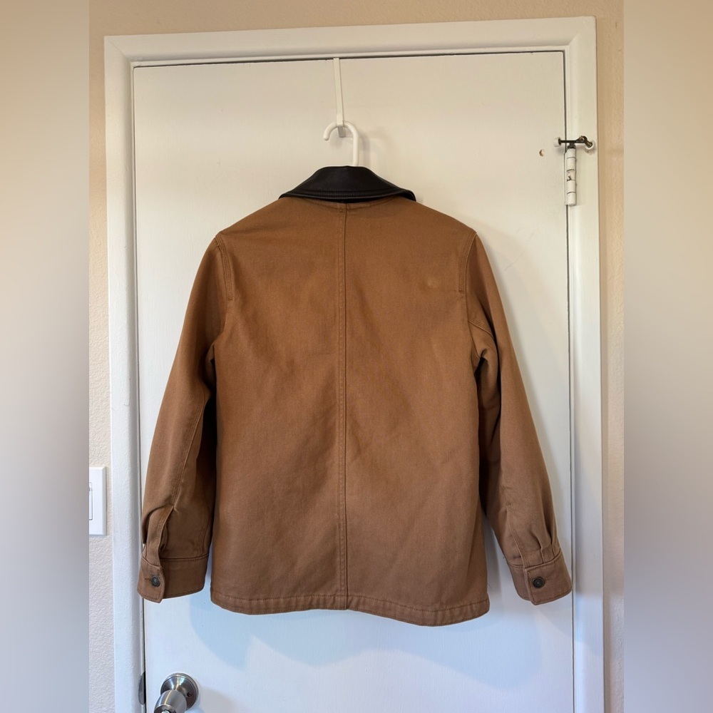 Abercrombie & Fitch Workwear Jacket XS Twill Utility Button Front Tan - Picture 12 of 12